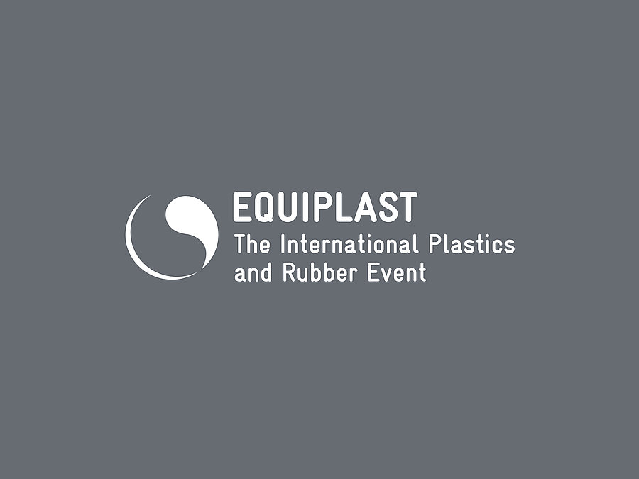 The Equiplast is a international exhibition for plastics and rubber industry. Logo of the Equiplast, a key trade fair in the field of plastic manufacturing
