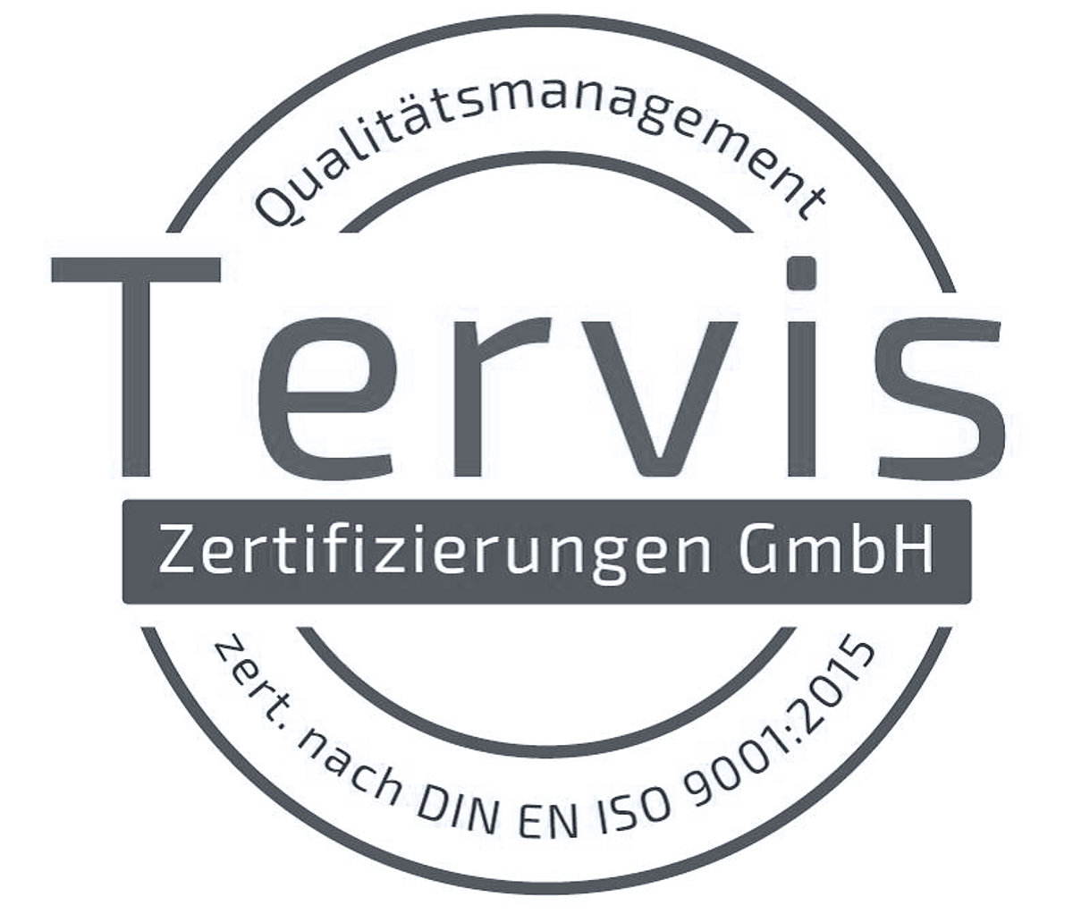 Siegel für Qualitätsmanagement zertifiziert nach DIN EN ISO 9001:2015