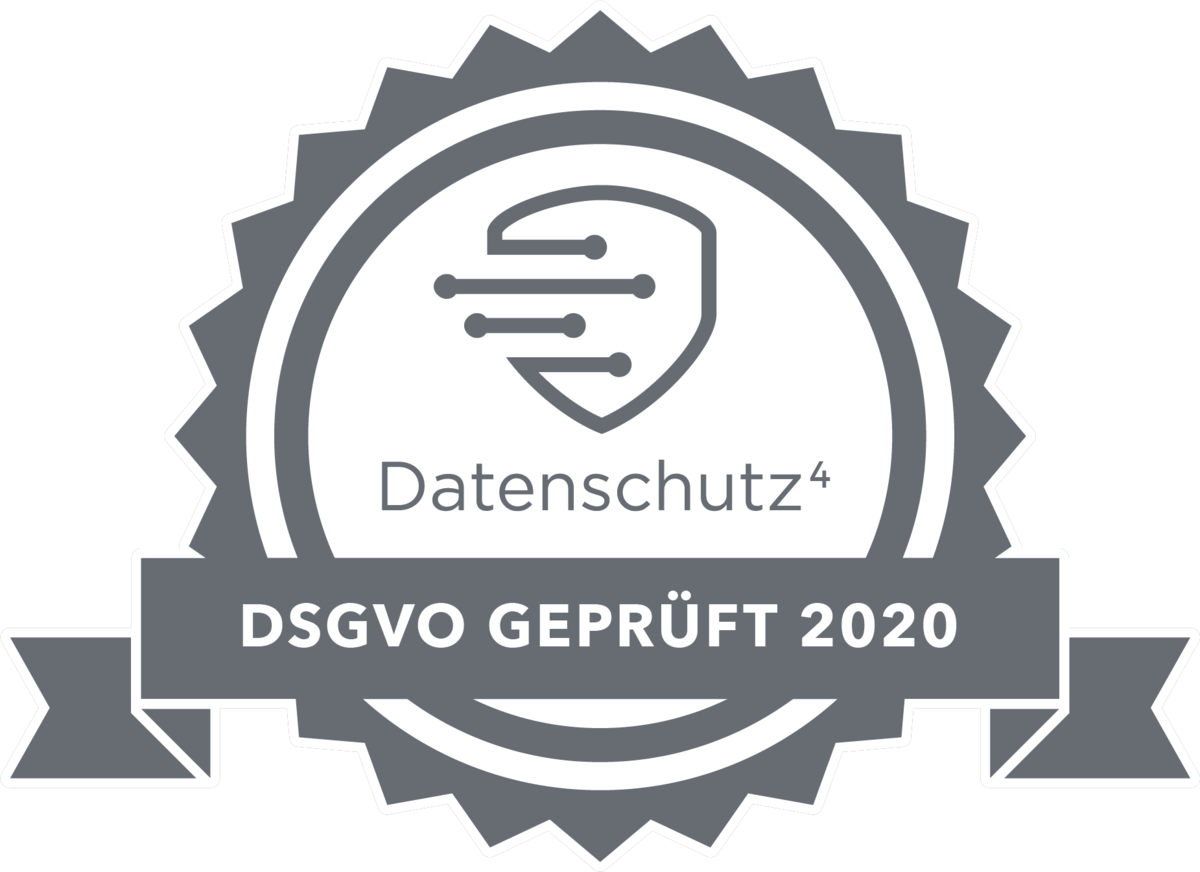Siegel für Datenschutz geprüft gemäß der DSGVO