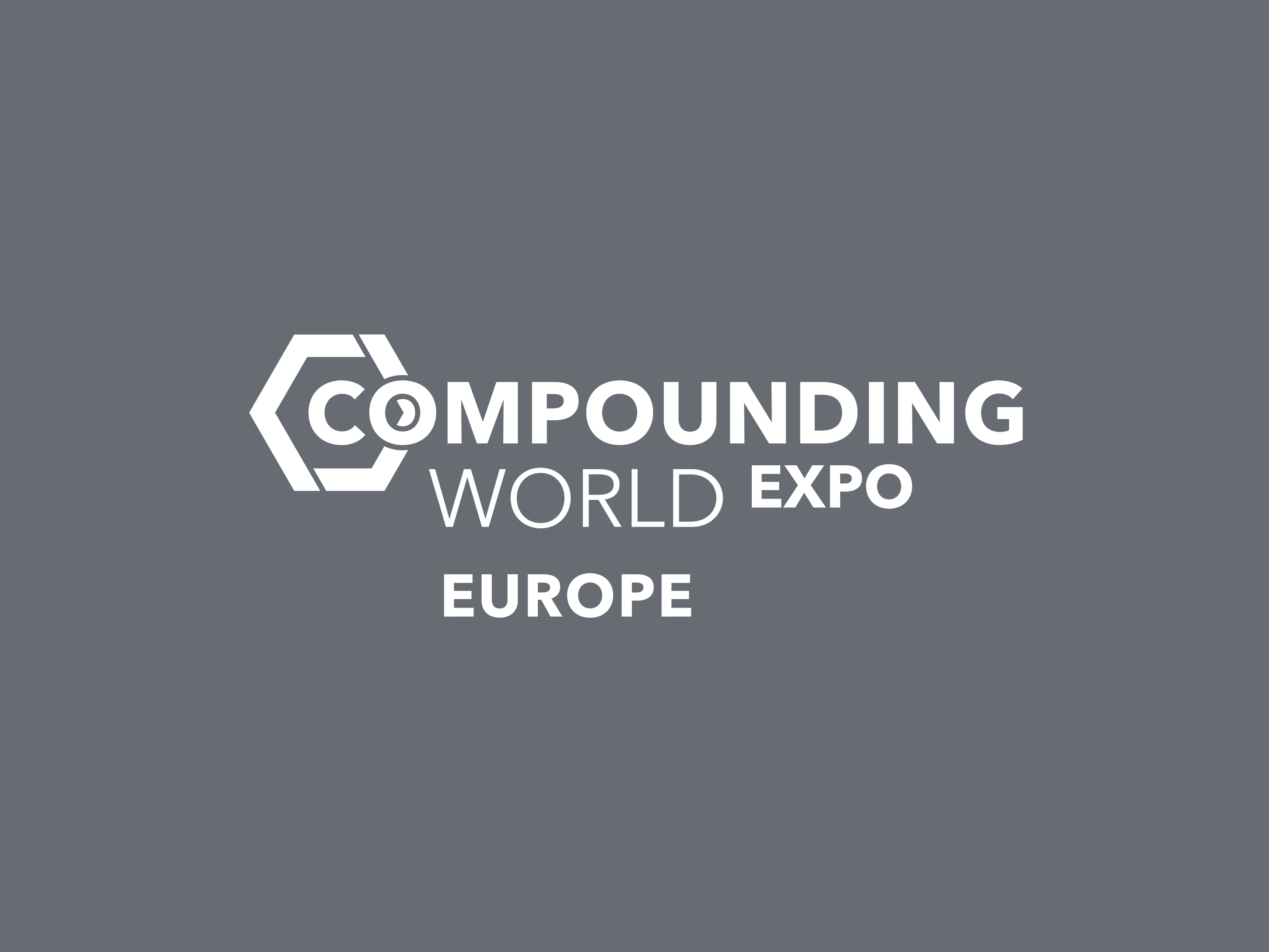 Logo du Compounding World Expo Europe, le salon international des additifs pour plastiques et du compoundage